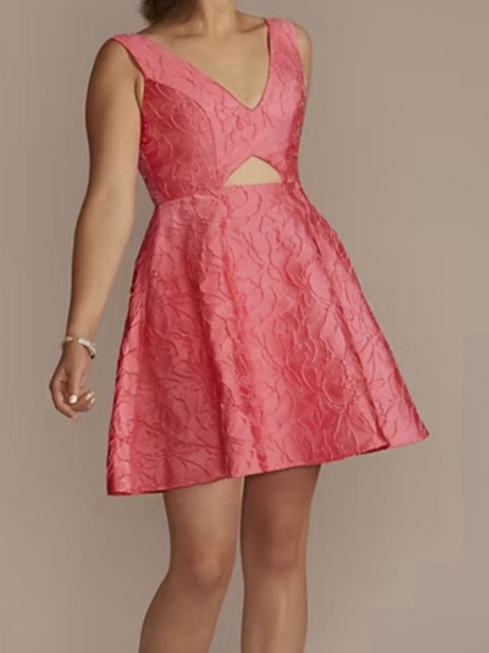 Cleo Pink Halter Pleated Mini Dress